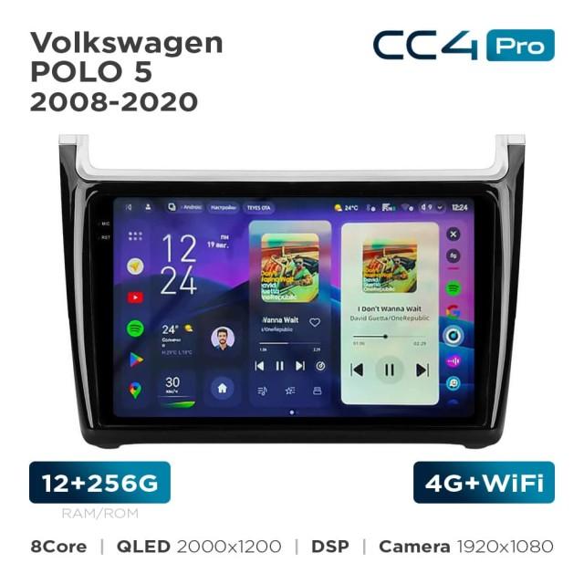 Radio samochodowe Teyes CC4 Pro 2k 12+256 Gb Volkswagen POLO 5 2008-2020 (F1) 9"