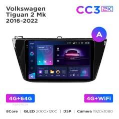 Radio samochodowe Teyes CC3 2k 4+64 Gb Volkswagen Tiguan 2 Mk 2016-2022 (A) 10"