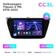 Radio samochodowe do Volkswagen Tiguan 2 Mk 2016-2022 (A) Teyes CC3L 4+32 Gb 10"