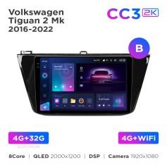 Radio samochodowe Teyes CC3 2k 4+32 Gb Volkswagen Tiguan 2 Mk 2016-2022 (B) 10"