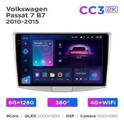 Radio samochodowe Teyes CC3 2k 6+128 Gb 360° Volkswagen Passat 7 B7 2010-2015 10"