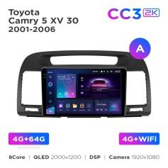 Radio samochodowe Teyes CC3 2k 4+64 Gb Toyota Camry 5 XV 30 2001-2006 (A) 9"