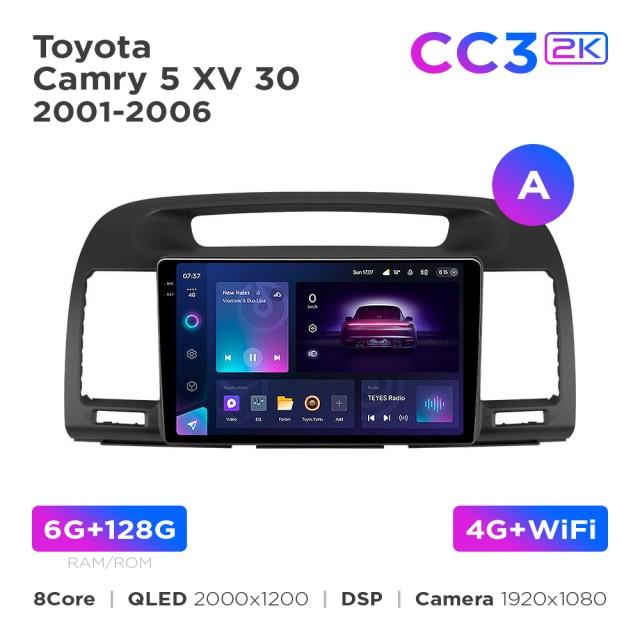 Radio samochodowe Teyes CC3 2k 6+128 Gb Toyota Camry 5 XV 30 2001-2006 (A) 9"