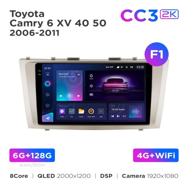 Radio samochodowe Teyes CC3 2k 6+128 Gb Toyota Camry 6 XV 40 50 2006-2011 (F1) 9"