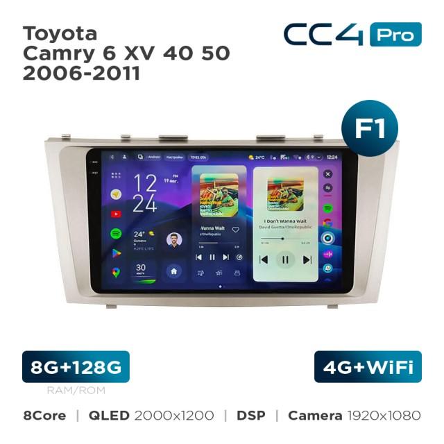 Radio samochodowe Teyes CC4 Pro 2k 8+128 Gb Toyota Camry 6 XV 40 50 2006-2011 (F1) 9"