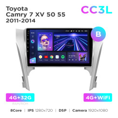 Radio samochodowe do Toyota Camry 7 XV 50 55 2011-2014 (B) Teyes CC3L 4+32 Gb 10"