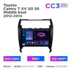 Radio samochodowe Teyes CC3 2k 6+128 Gb 360° Toyota Camry 7 XV 50 55 Middle East 2012-2014 10"