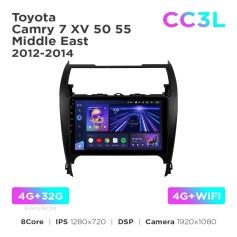 Radio samochodowe do Toyota Camry 7 XV 50 55 Middle East 2012-2014 Teyes CC3L 4+32 Gb 10"