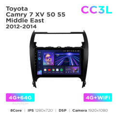 Radio samochodowe Teyes CC3L 4+64 Gb Toyota Camry 7 XV 50 55 Middle East 2012-2014 10"