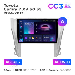 Radio samochodowe Teyes CC3 2k 4+32 Gb Toyota Camry 7 XV 50 55 2014-2017 (A) 10"