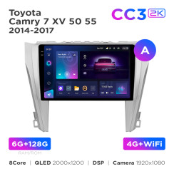 Radio samochodowe Teyes CC3 2k 6+128 Gb Toyota Camry 7 XV 50 55 2014-2017 (A) 10"
