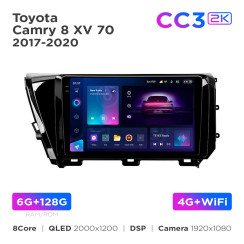 Radio samochodowe Teyes CC3 2k 6+128 Gb Toyota Camry 8 XV 70 2017-2020 10