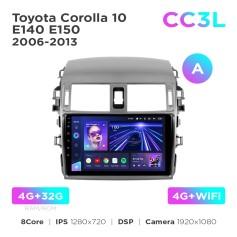Radio samochodowe do Toyota Corolla 10 E140 E150 2006-2013 (A) Teyes CC3L 4+32 Gb 9"