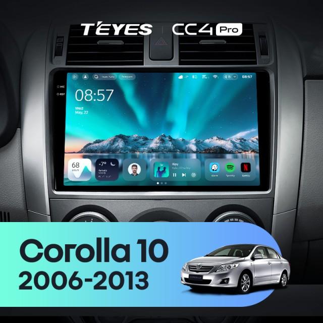 Radio samochodowe Teyes CC4 Pro 2k 12+256 Gb Toyota Corolla 10 E140 E150 2006-2013 (B) 9"