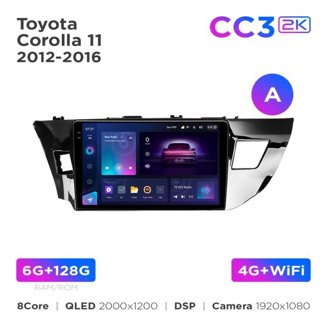 Radio samochodowe Teyes CC3 2k 6+128 Gb Toyota Corolla 11 2012-2016 (A) 10