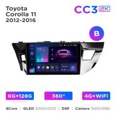 Radio samochodowe Teyes CC3 2k 6+128 Gb 360° Toyota Corolla 11 2012-2016 (B) 10