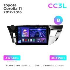 Radio samochodowe do Toyota Corolla 11 2012-2016 (B) Teyes CC3L 4+32 Gb 10"
