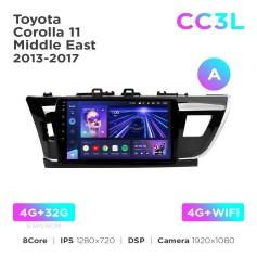 Radio samochodowe do Toyota Corolla 11 Middle East 2013-2017 (A) Teyes CC3L 4+32 Gb 10"