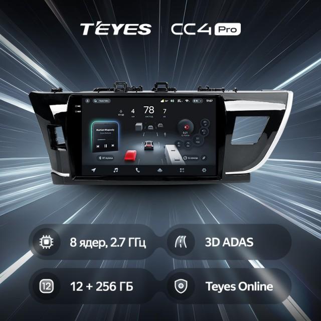 Radio samochodowe Teyes CC4 Pro 2k 12+256 Gb Toyota Corolla 11 Middle East 2013-2017 (B) 10"