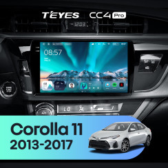 Radio samochodowe Teyes CC4 Pro 2k 8+128 Gb Toyota Corolla 11 Middle East 2013-2017 (B) 10"