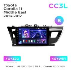 Radio samochodowe do Toyota Corolla 11 Middle East 2013-2017 (B) Teyes CC3L 4+32 Gb 10"