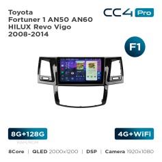Radio samochodowe Teyes CC4 Pro 2k 8+128 Gb Toyota Fortuner 1 AN50 AN60 HILUX Revo Vigo 2008-2014 (F1) 9"