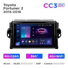 Radio samochodowe Teyes CC3 2k 6+128 Gb 360° Toyota Fortuner 2 2015-2018 9"