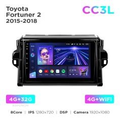 Radio samochodowe do Toyota Fortuner 2 2015-2018 Teyes CC3L 4+32 Gb 9"