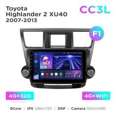 Radio samochodowe do Toyota Highlander 2 XU40 2007-2013 (F1) Teyes CC3L 4+32 Gb 10"