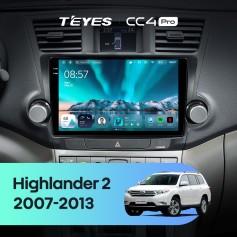 Radio samochodowe Teyes CC4 Pro 2k 12+256 Gb Toyota Highlander 2 XU40 2007-2013 (F1) 10"