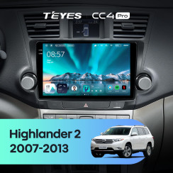 Radio samochodowe Teyes CC4 Pro 2k 8+128 Gb Toyota Highlander 2 XU40 2007-2013 (F1) 10"