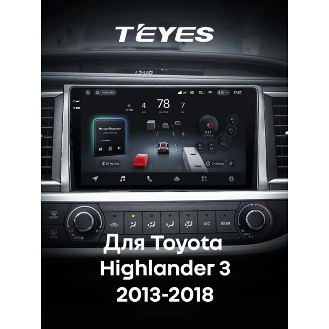 Radio samochodowe Teyes CC4 Pro 2k 12+256 Gb Toyota Highlander 3 XU50 2013-2018 10"