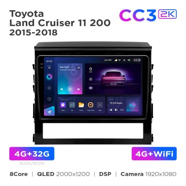 Radio samochodowe Teyes CC3 2k 4+32 Gb Toyota Land Cruiser 11 200 2015-2020 9"