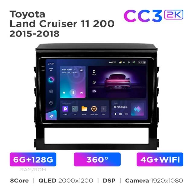 Radio samochodowe Teyes CC3 2k 6+128 Gb 360° Toyota Land Cruiser 11 200 2015-2020 9