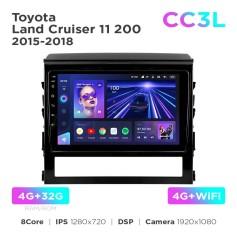 Radio samochodowe do Toyota Land Cruiser 11 200 2015-2020 Teyes CC3L 4+32 Gb 9"