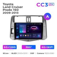 Radio samochodowe Teyes CC3 2k 6+128 Gb 360° Toyota Land Cruiser Prado 150 2009-2013 (A) 9"