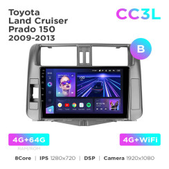 Radio samochodowe Teyes CC3L 4+64 Gb Toyota Land Cruiser Prado 150 2009-2013 (B) 9"