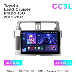 Radio samochodowe Teyes CC3L 4+64 Gb Toyota Land Cruiser Prado 150 2013-2017 10"