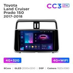 Radio samochodowe Teyes CC3 2k 4+32 Gb Toyota Land Cruiser Prado 150 2018-2020 10"
