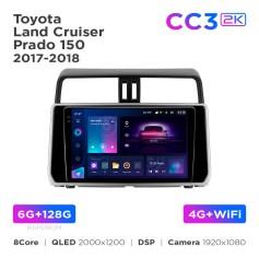 Radio samochodowe Teyes CC3 2k 6+128 Gb Toyota Land Cruiser Prado 150 2018-2020 10"