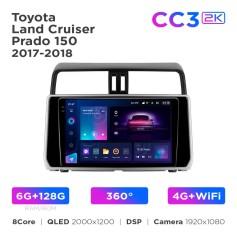 Radio samochodowe Teyes CC3 2k 6+128 Gb 360° Toyota Land Cruiser Prado 150 2018-2020 10"