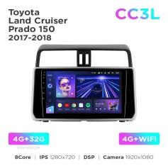 Radio samochodowe do Toyota Land Cruiser Prado 150 2018-2020 Teyes CC3L 4+32 Gb 10"