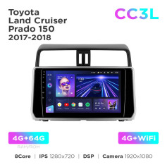 Radio samochodowe Teyes CC3L 4+64 Gb Toyota Land Cruiser Prado 150 2018-2020 10"