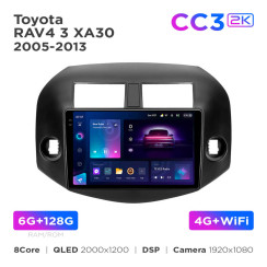 Radio samochodowe Teyes CC3 2k 6+128 Gb Toyota RAV4 3 XA30 2005-2013 (F2) 10"