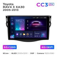 Radio samochodowe Teyes CC3 2k 6+128 Gb Toyota RAV4 3 XA30 2005-2016 (F1) 9"