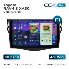 Radio samochodowe Teyes CC4 Pro 2k 8+128 Gb Toyota RAV4 3 XA30 2005-2016 (F1) 9"