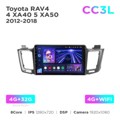 Radio samochodowe do Toyota RAV4 4 XA40 5 XA50 2012-2018 Teyes CC3L 4+32 Gb 10"