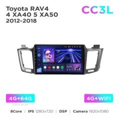 Radio samochodowe Teyes CC3L 4+64 Gb Toyota RAV4 4 XA40 5 XA50 2012-2018 10"