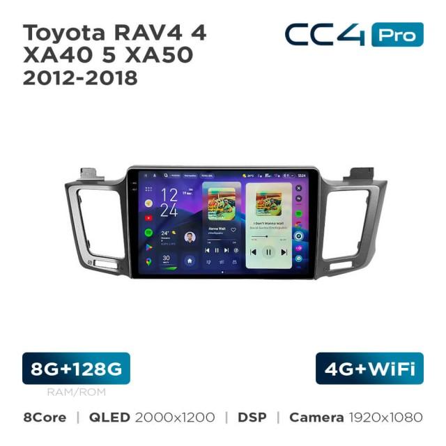 Radio samochodowe Teyes CC4 Pro 2k 8+128 Gb Toyota RAV4 4 XA40 5 XA50 2012-2018 10"