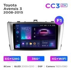 Radio samochodowe Teyes CC3 2k 6+128 Gb 360° Toyota Avensis 3 2008-2015 (F1) 9